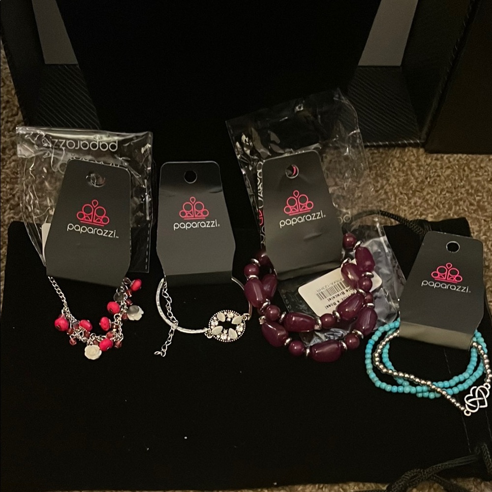Paparazzi Jewelry Set - Red, Purple, and Blue
